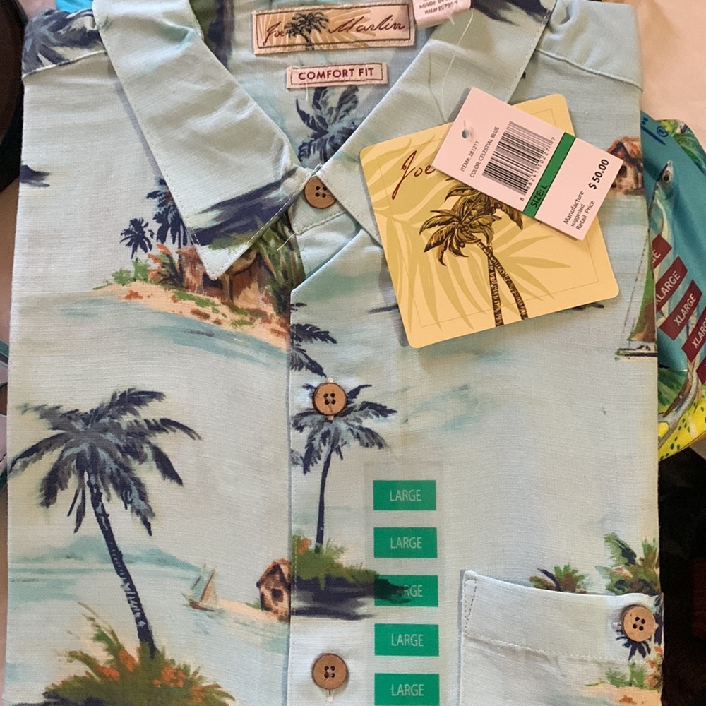 Men’s short sleeve summer, Joe Marlin shirt, comfort, fit Cotton and rayon.
